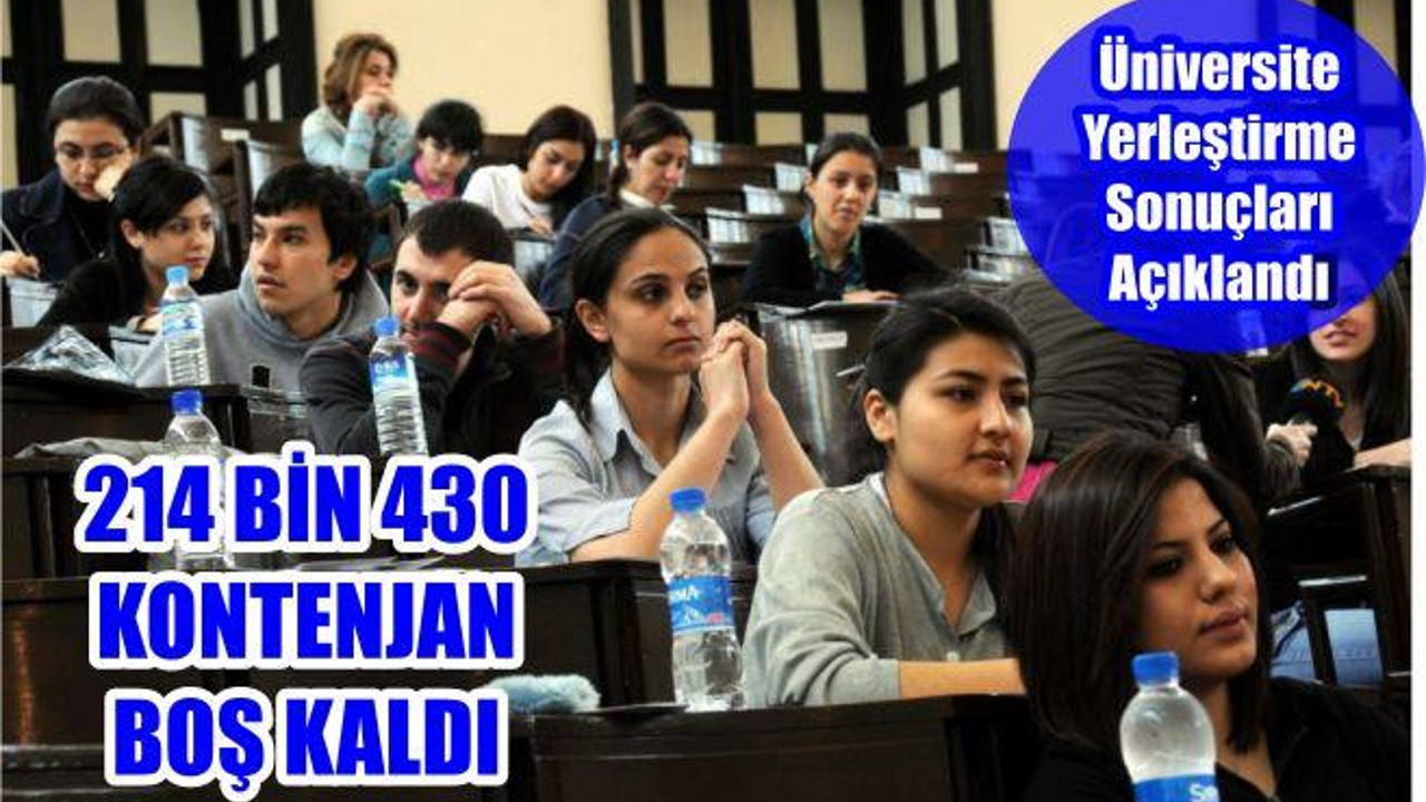 Üniversitelerde 214 Bin 430 Kontenjan Boş Kaldı