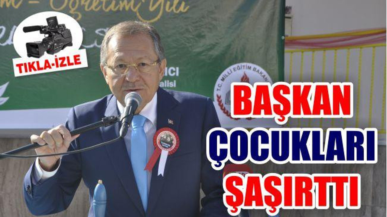 BAŞKAN ÇOCUKLARI ŞAŞIRTTI