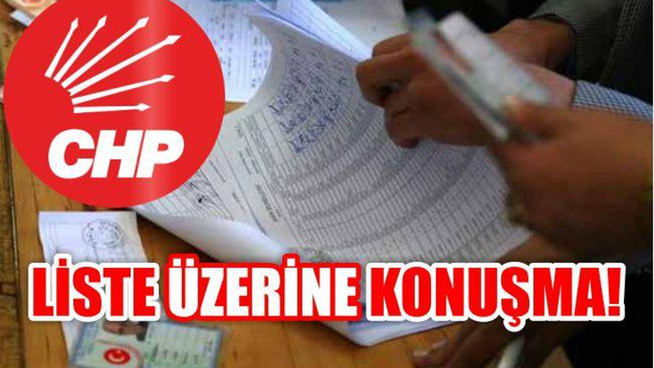 LİSTE ÜZERİNE KONUŞMA!