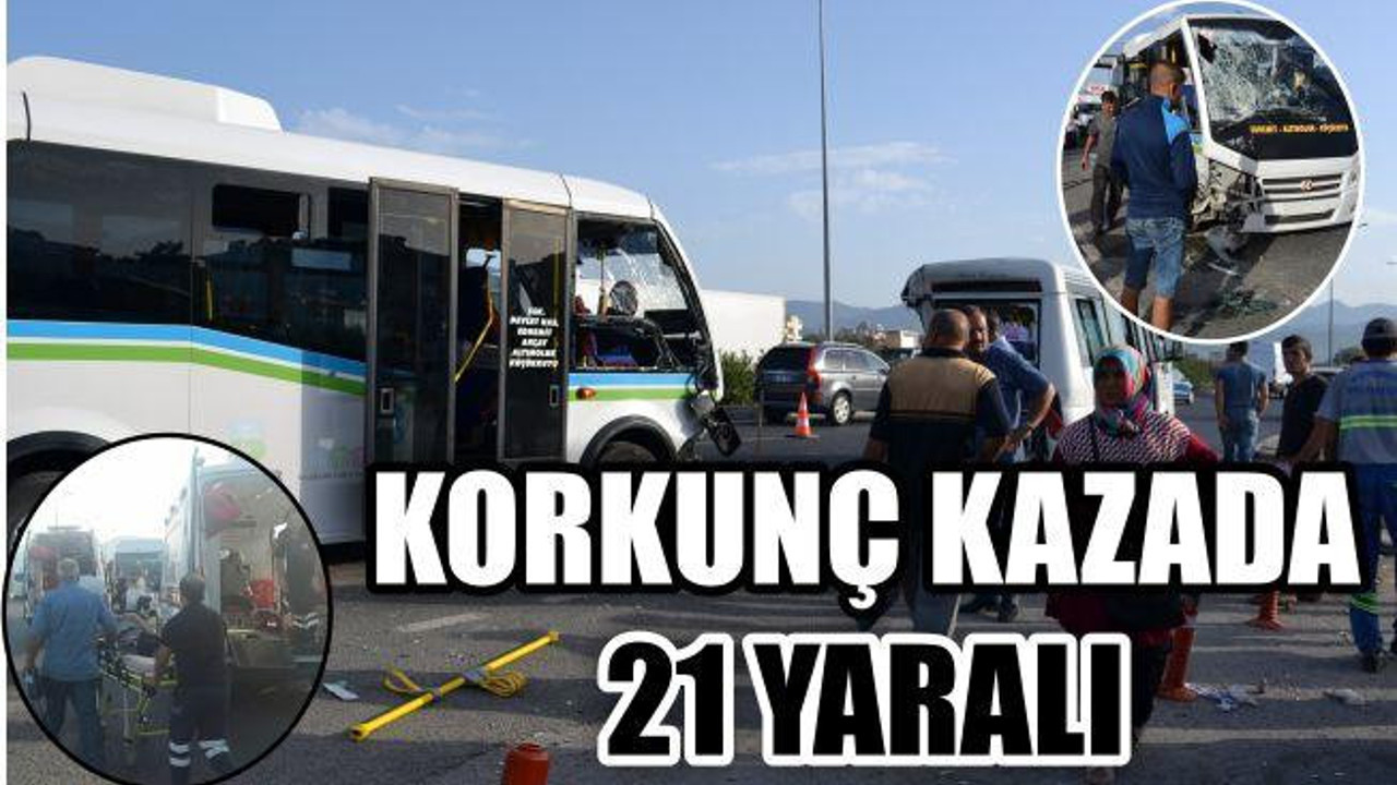 Minibüsler Çarpıştı: 11'i Öğrenci 21 Kişi Yaralı