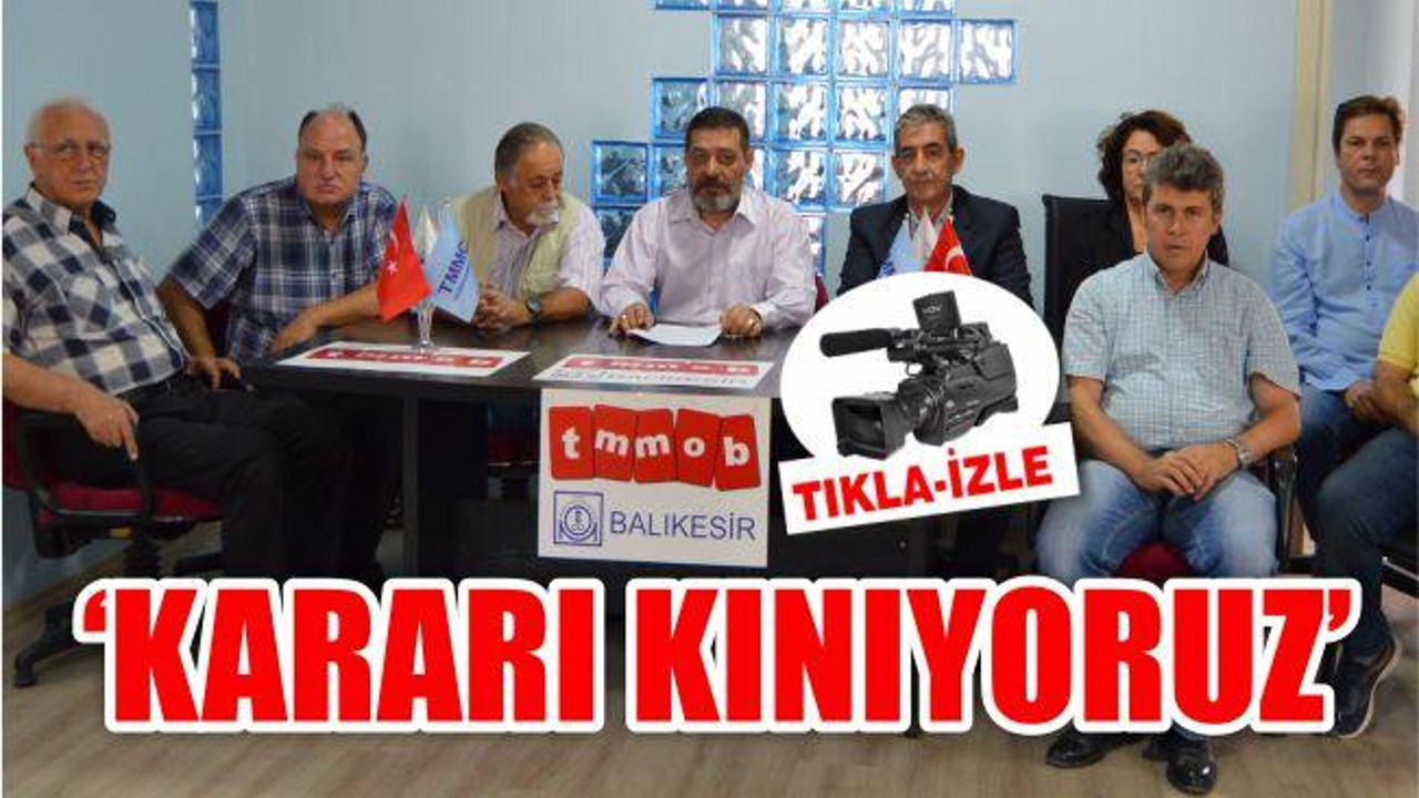 'Kimya Mühendisleri Odası'nın Yanındayız'