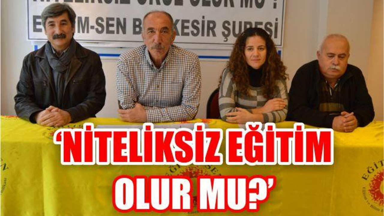 “Niteliksiz Okul Olur Mu?”