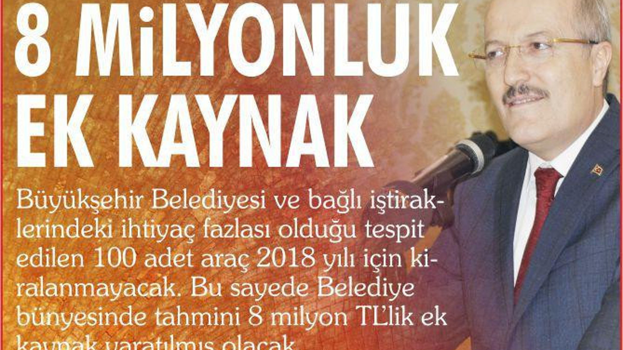8 MİLYONLUK EK KAYNAK