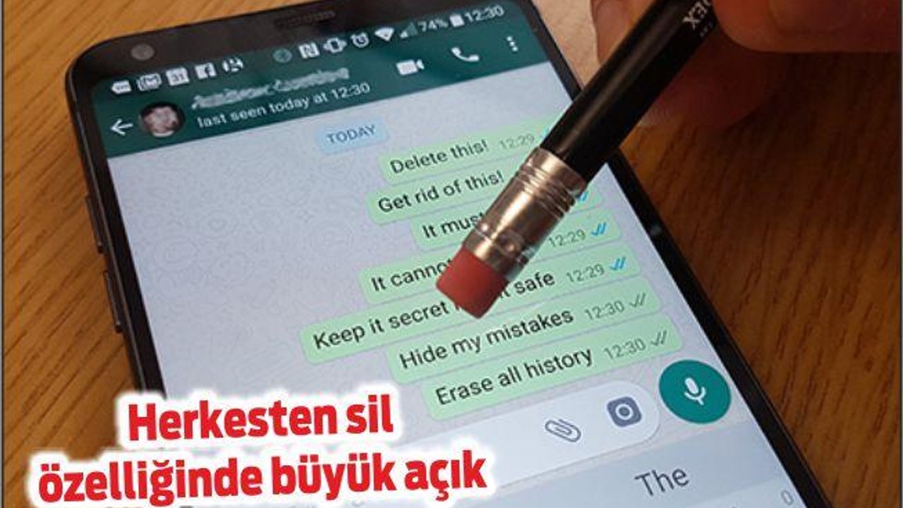WhatsApp mesajlarını silemiyorsunuz!