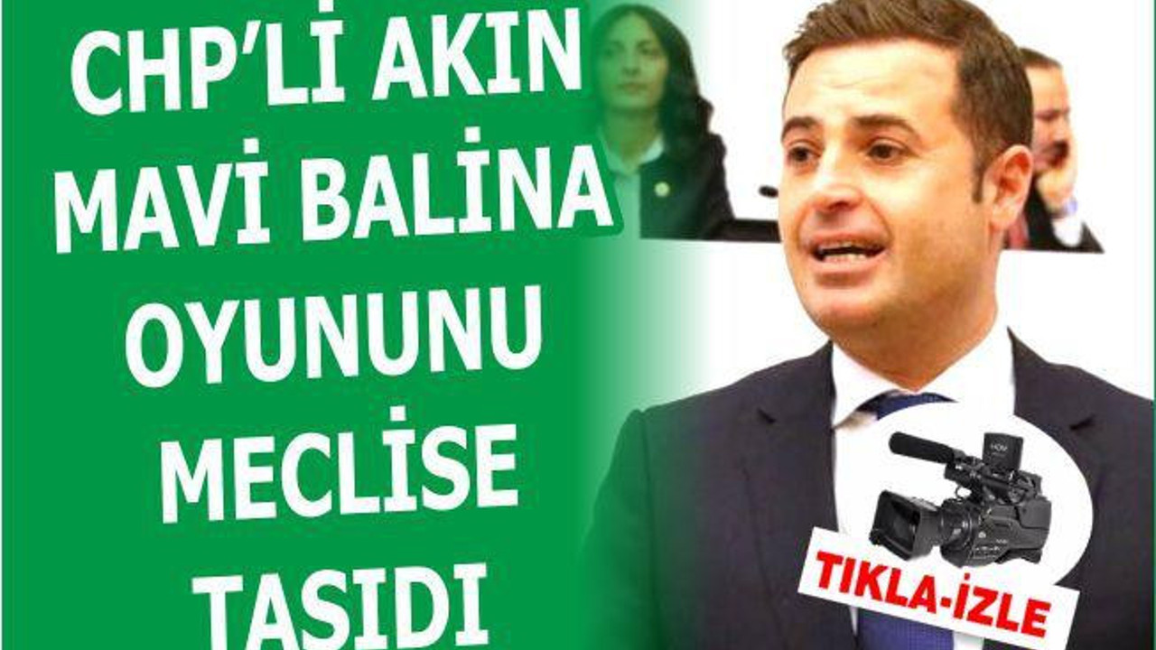 CHP’Lİ AKIN MAVİ BALİNA OYUNUNU MECLİSE TAŞIDI