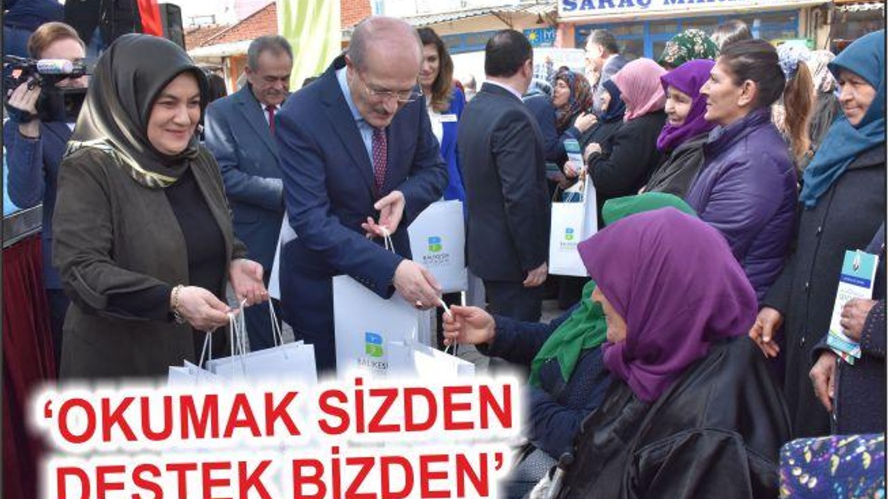 Balıkesir'de 'Okumak sizden destek bizden' kampanyası