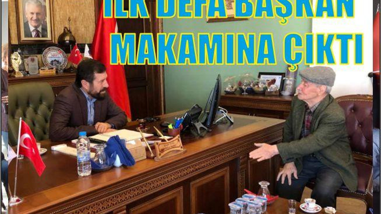İLK DEFA BAŞKAN MAKAMINA ÇIKTI