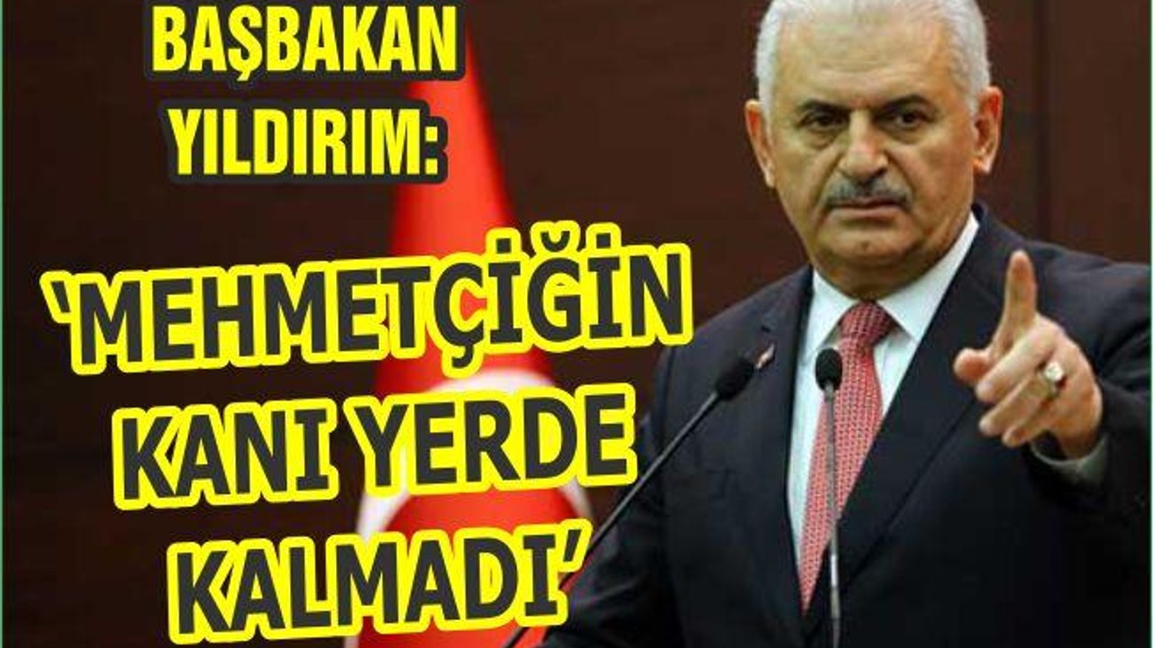 BAŞBAKAN YILDIRIM: “MEHMETÇİĞİMİZİN KANI YERDE KALMADI, RACO’YU ELE GEÇİRDİLER!”