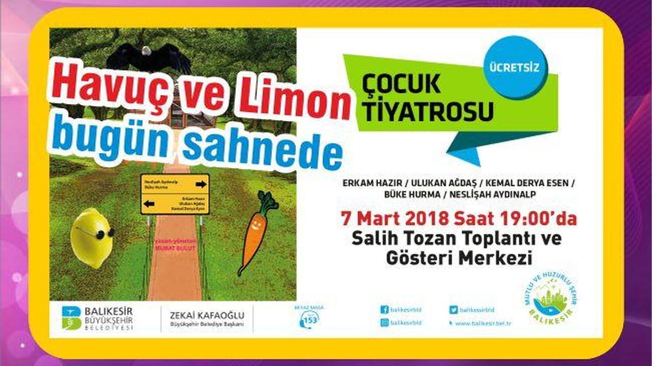 BÜYÜKŞEHİR’DEN ÇOCUKLARA ‘HAVUÇ VE LİMON’