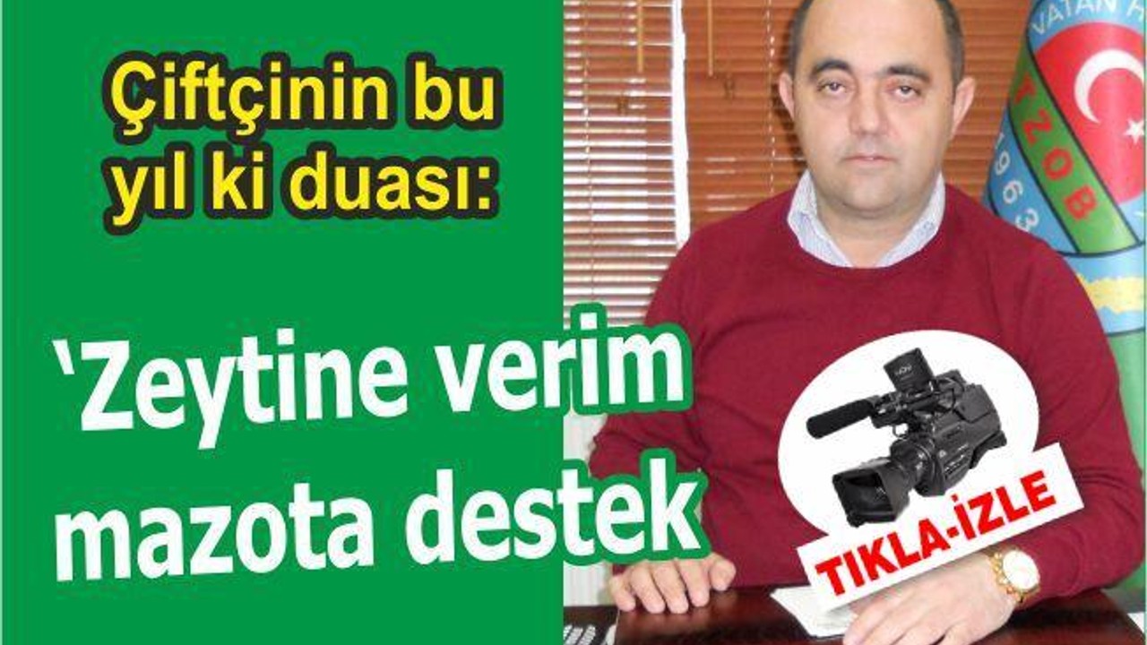 ÇİFTÇİNİN BU YIL Kİ DUASI: ZEYTİN’E VERİM, MAZOT’A DESTEK