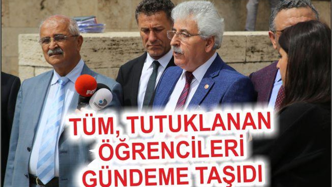 TÜM, TUTUKLANAN ÖĞRENCİLERİ MECLİS GÜNDEMİNE TAŞIDI