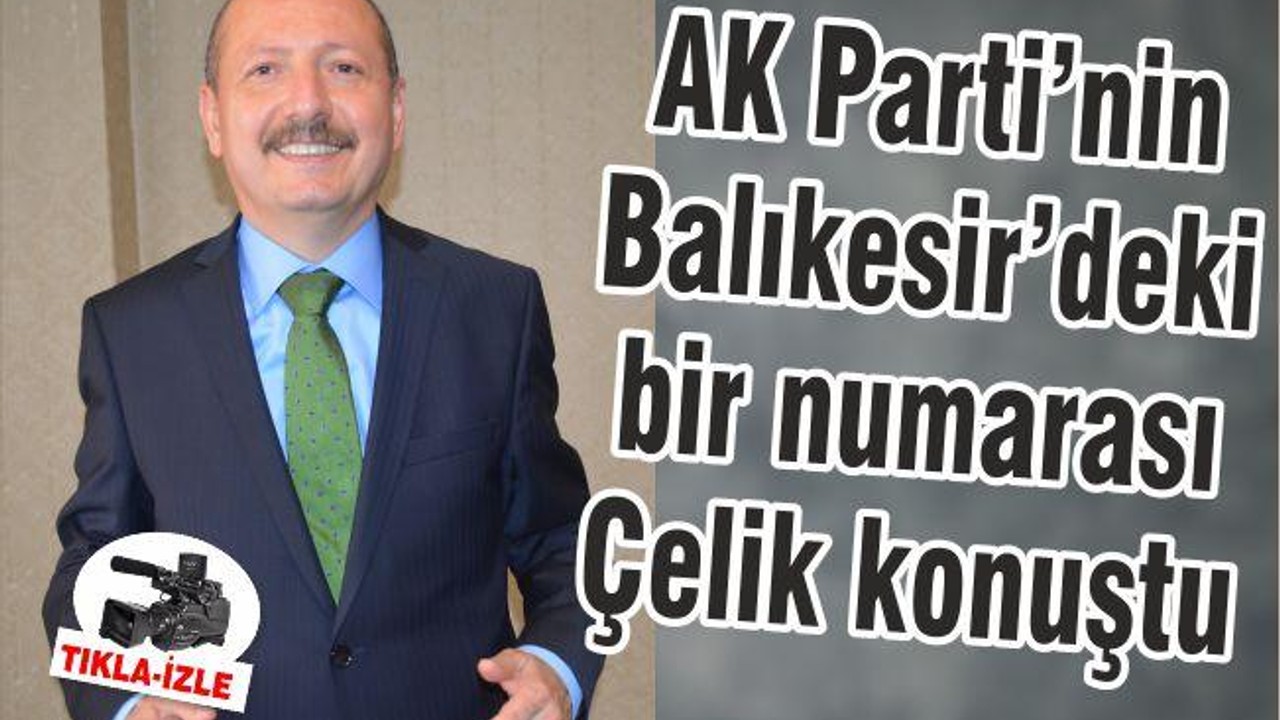AK Parti'nin bir numarası Çelik konuştu