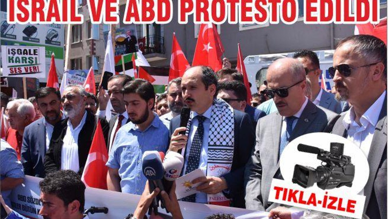 Balıkesir’de İsrail ve ABD protestosu