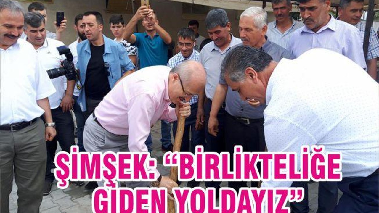 ŞİMŞEK “BİRLİKTELİĞE GİDEN YOLDAYIZ”