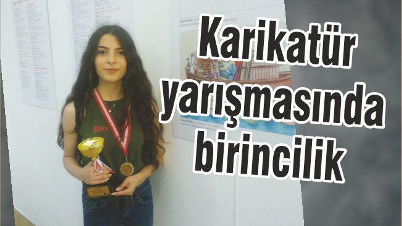 KARİKATÜR YARIŞMASINDA BİRİNCİLİK
