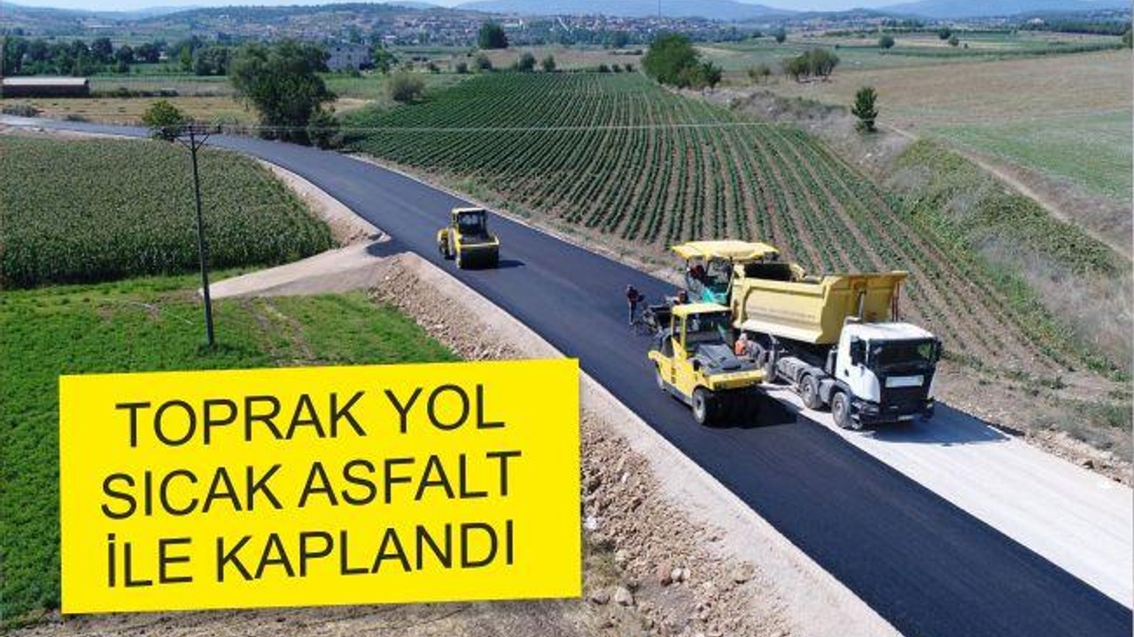 TOPRAK YOL SICAK ASFALT İLE KAPLANDI