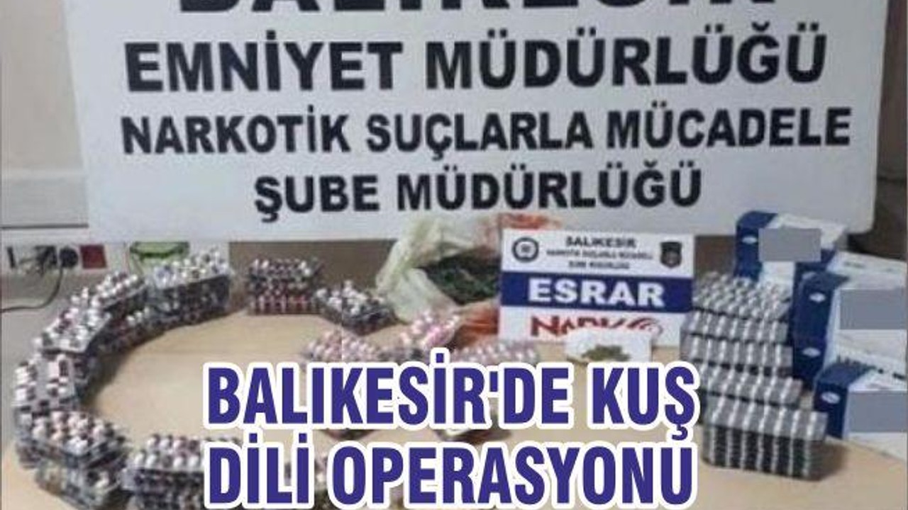 BALIKESİR'DE KUŞ DİLİ OPERASYONU