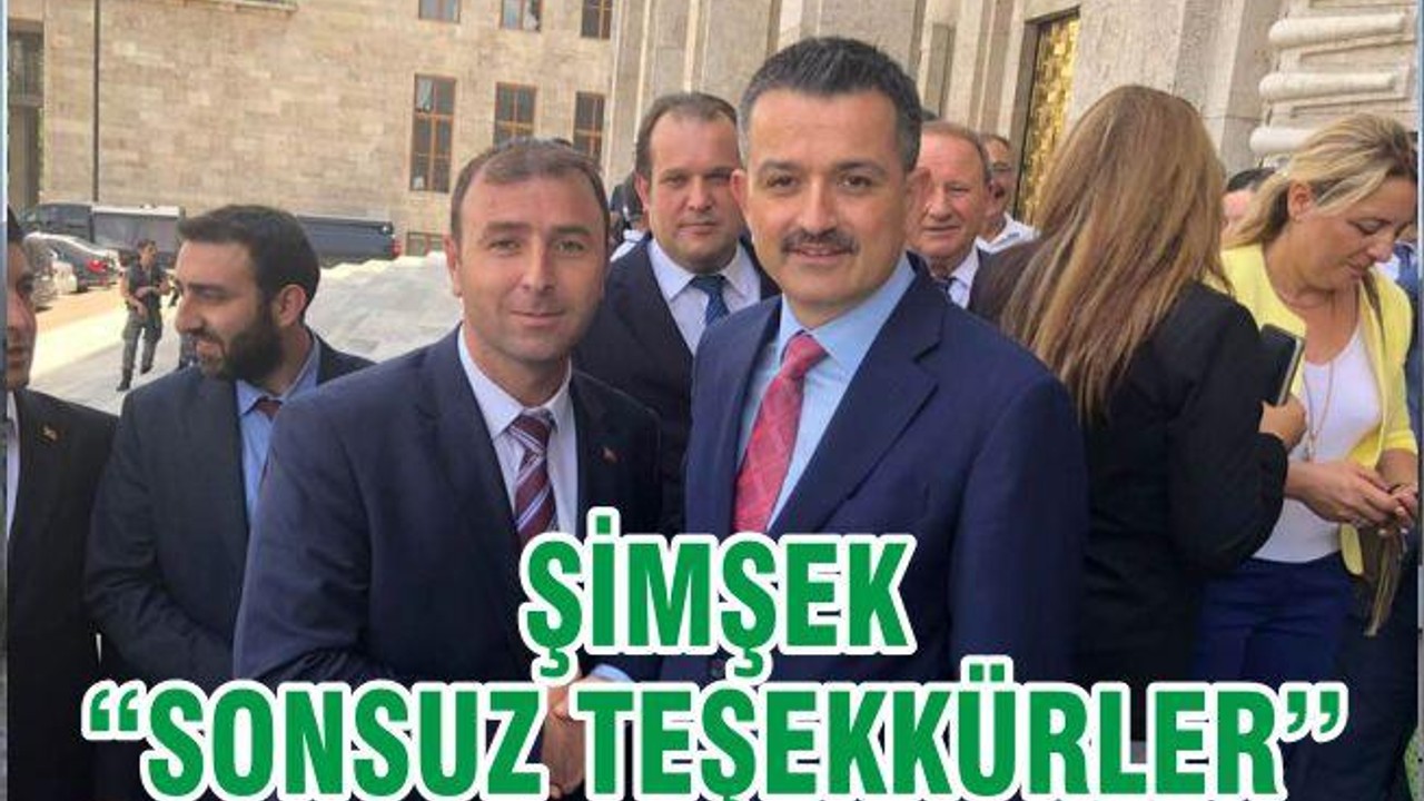 ŞİMŞEK ‘’SONSUZ TEŞEKKÜRLER’’