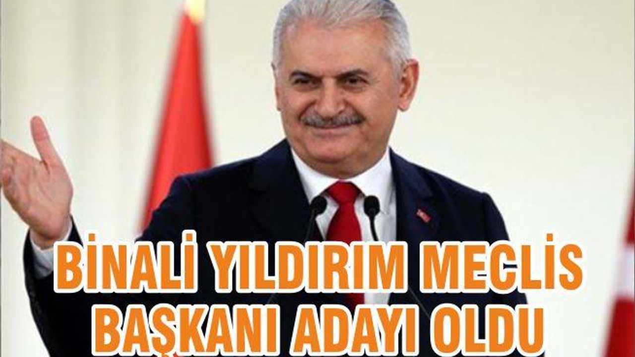 BİNALİ YILDIRIM MECLİS BAŞKANI ADAYI OLDU