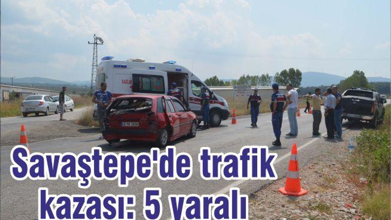 Savaştepe'de trafik kazası: 5 yaralı