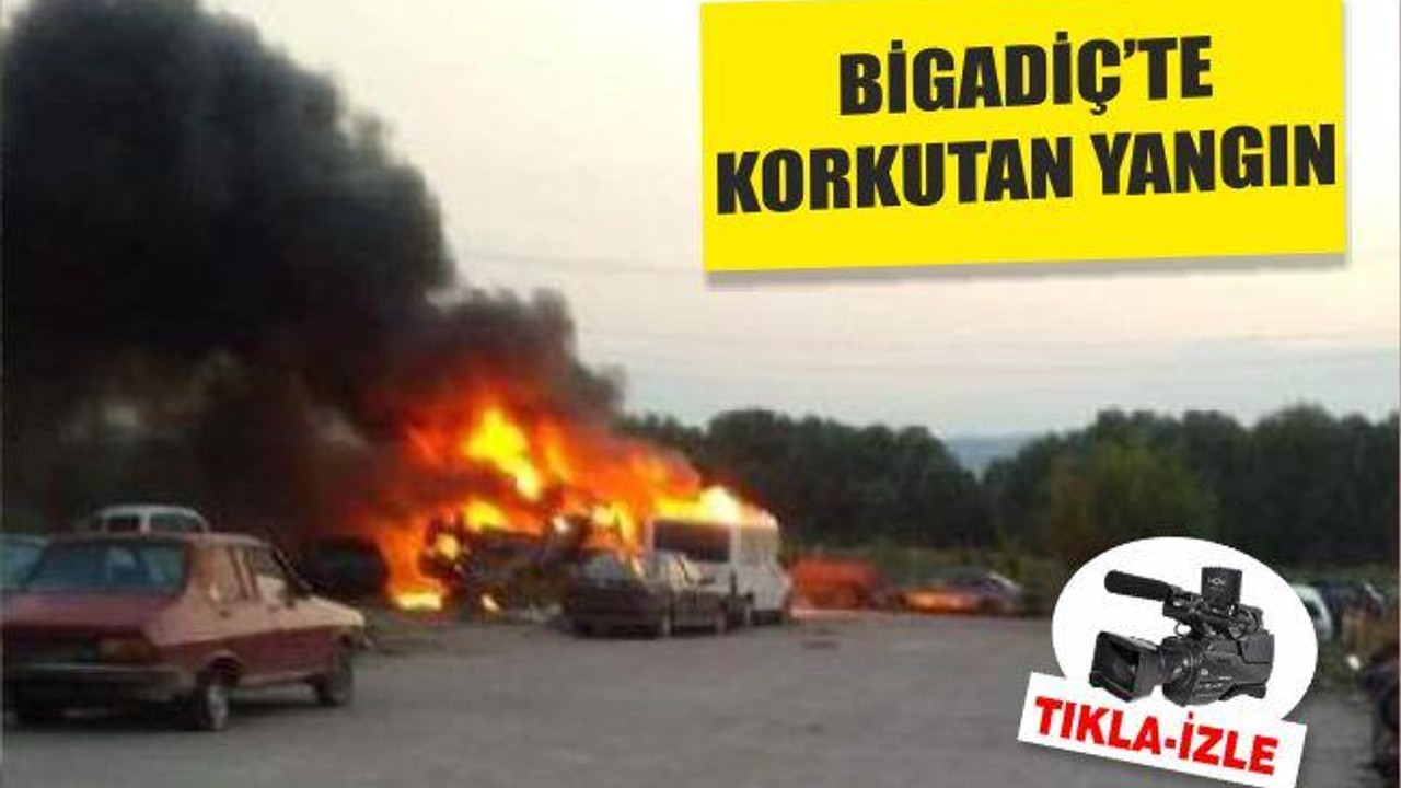 BİGADİÇ’TE KORKUTAN YANGIN