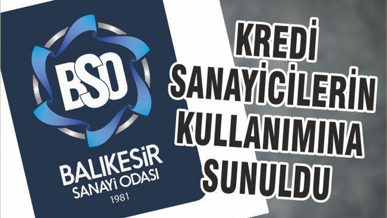 KREDİ SANAYİCİLERİN KULLANIMINA SUNULDU