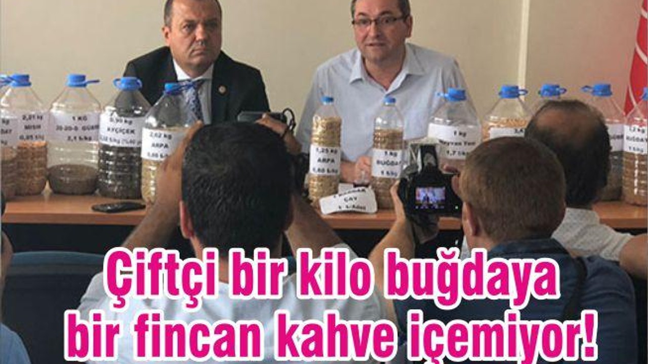 Çiftçi bir kilo buğdaya bir fincan kahve içemiyor!
