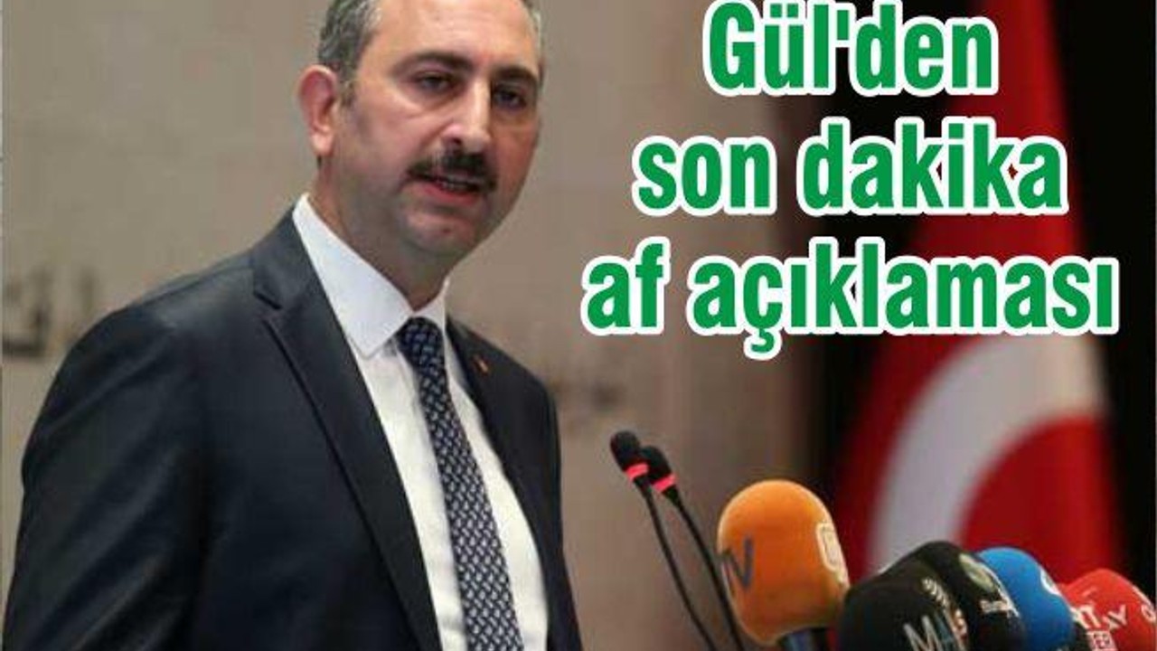 Gül'den son dakika af açıklaması