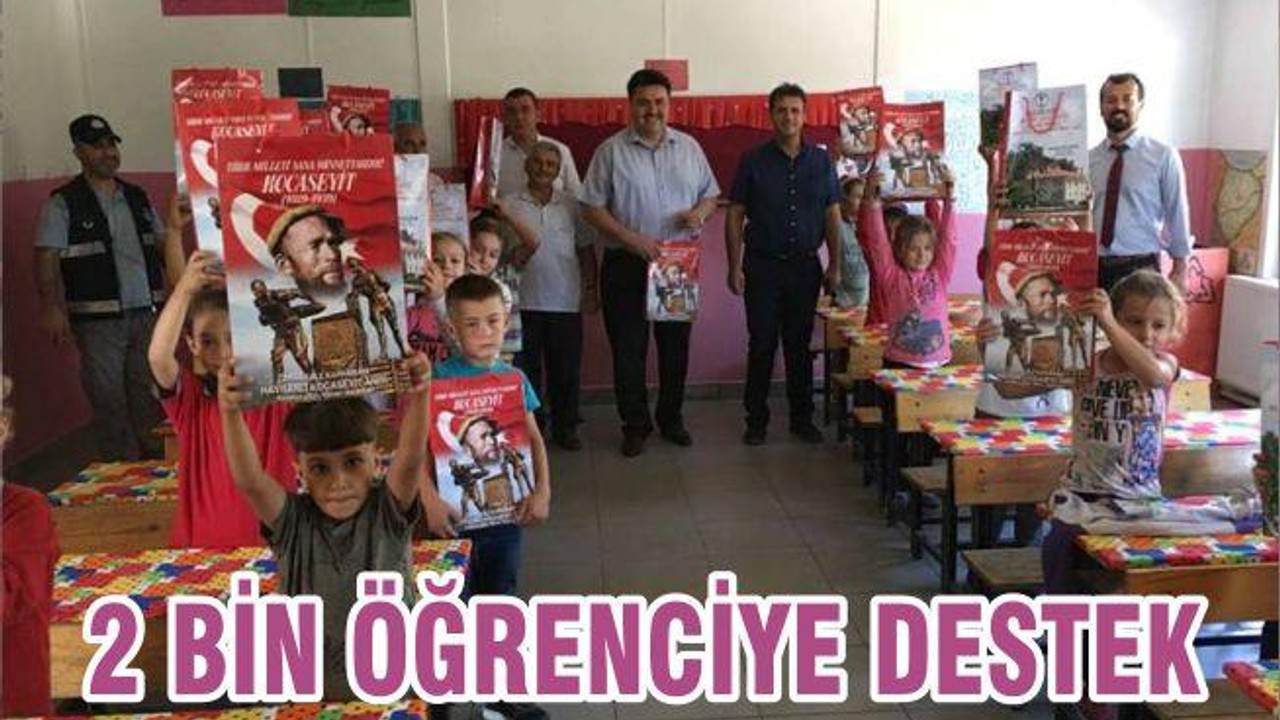 2 BİN ÖĞRENCİYE DESTEK