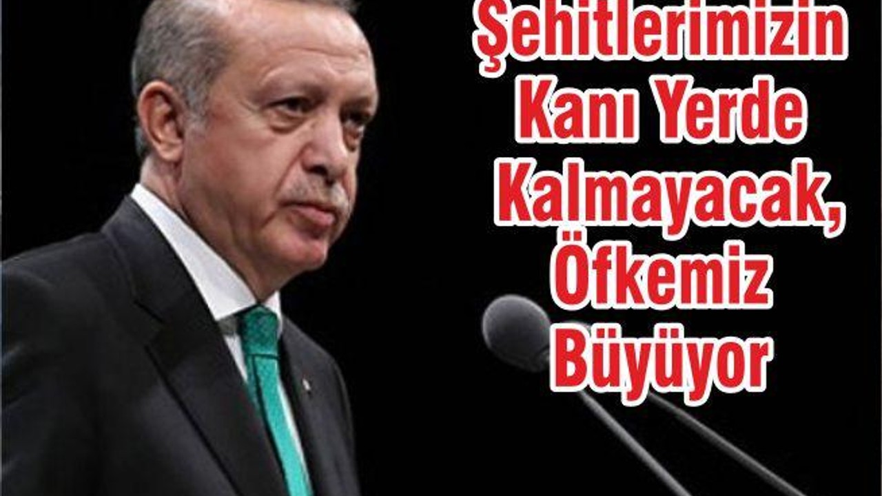 Şehitlerimizin Kanı Yerde Kalmayacak, Öfkemiz Büyüyor