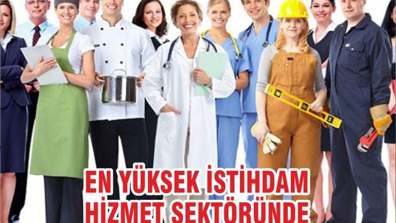 EN YÜKSEK İSTİHDAM HİZMET SEKTÖRÜNDE