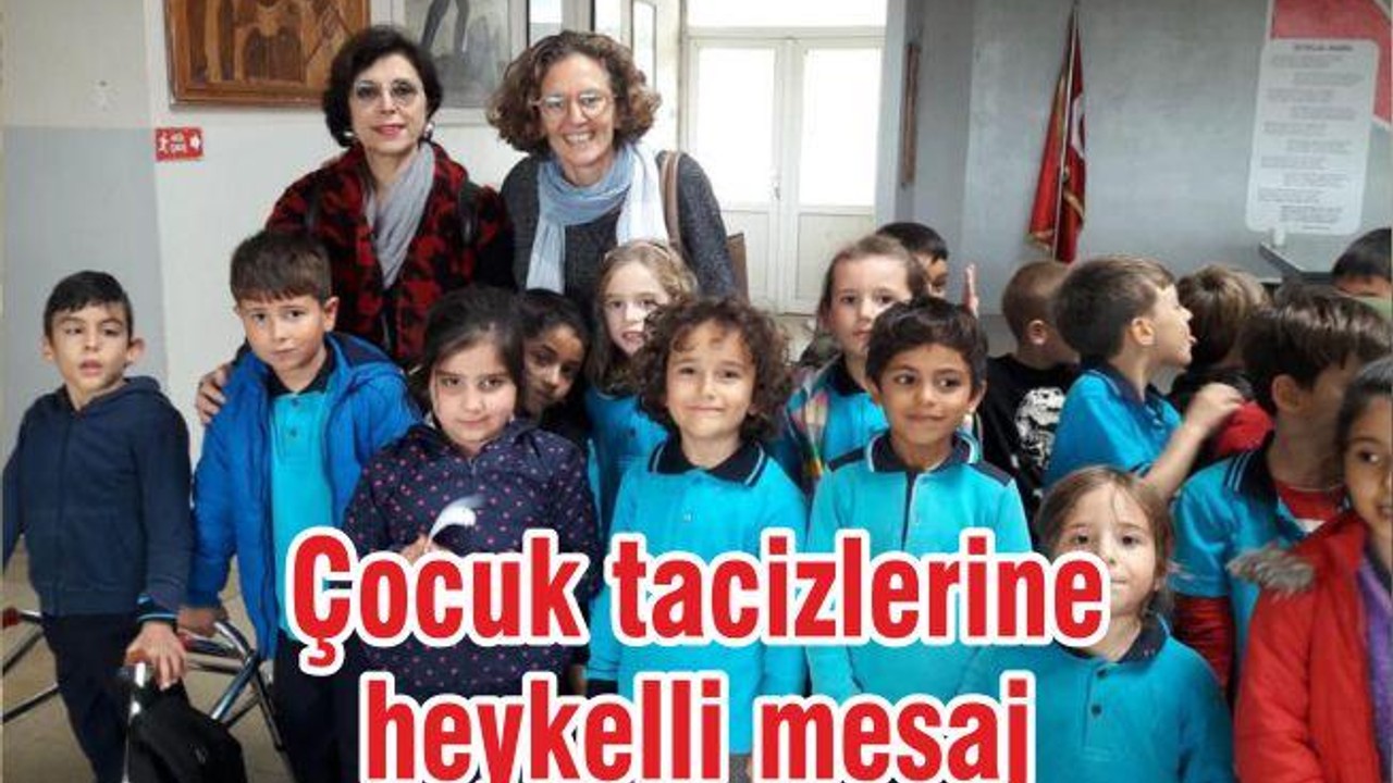 Çocuk tacizlerine heykelli mesaj