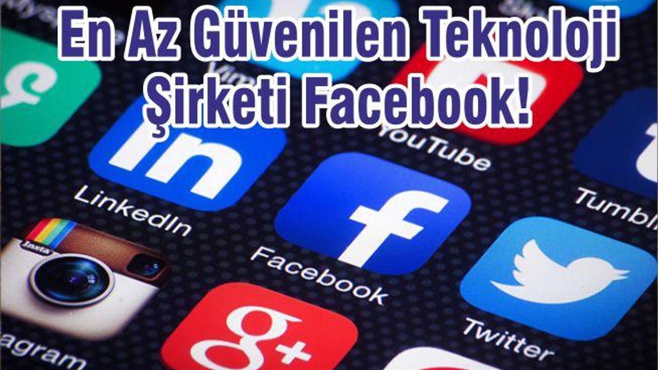 En Az Güvenilen Teknoloji Şirketi Facebook!