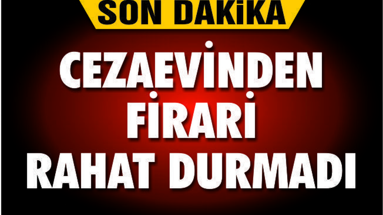 CEZAEVİNDEN KAÇTIKTAN SONRA TRAFKTÖR ÇALDI