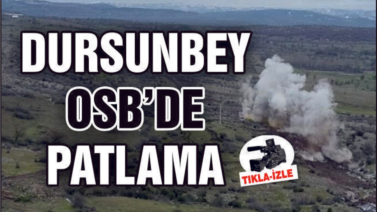 Dursunbey OSB’de Patlama Dronla Görüntülendi