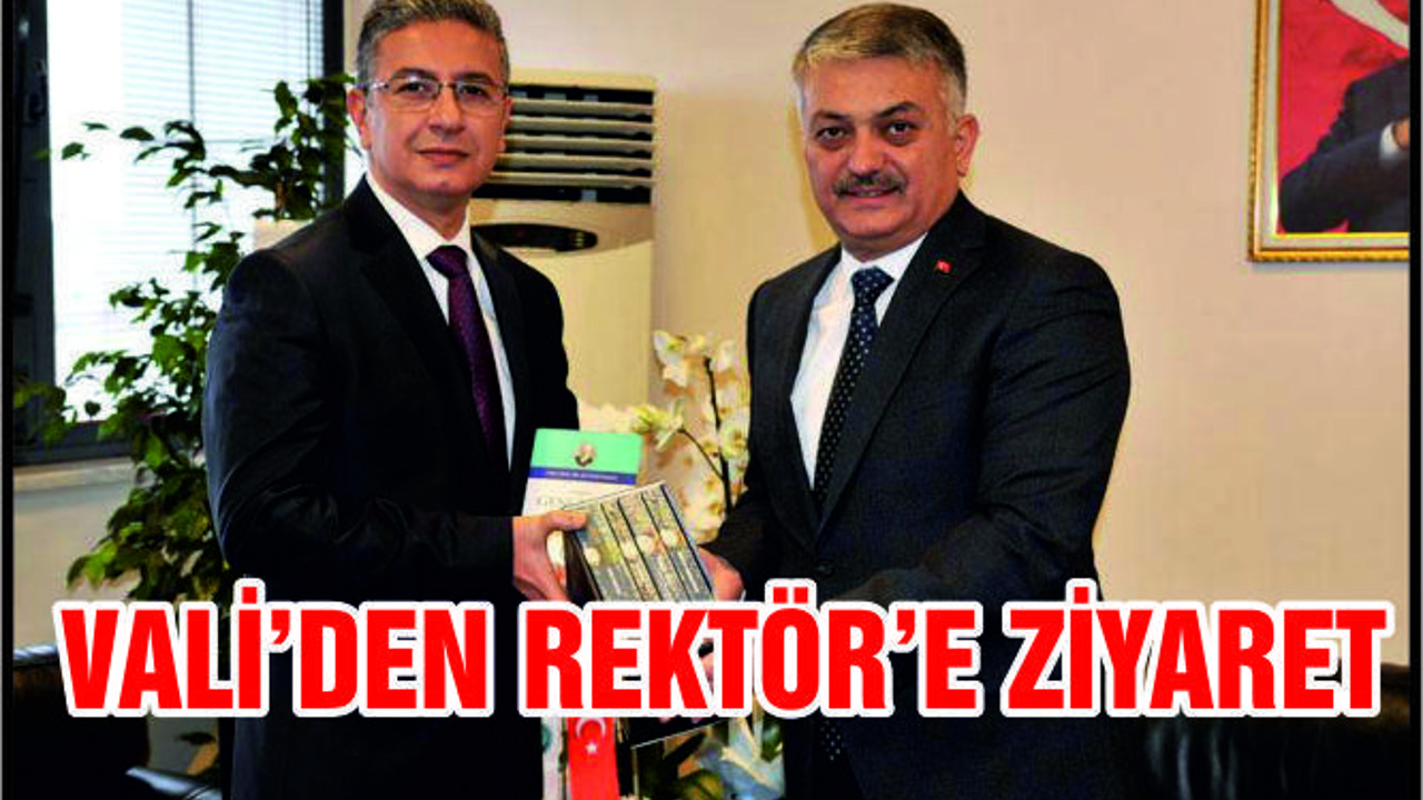 VALİ'DEN REKTÖR'E ZİYARET