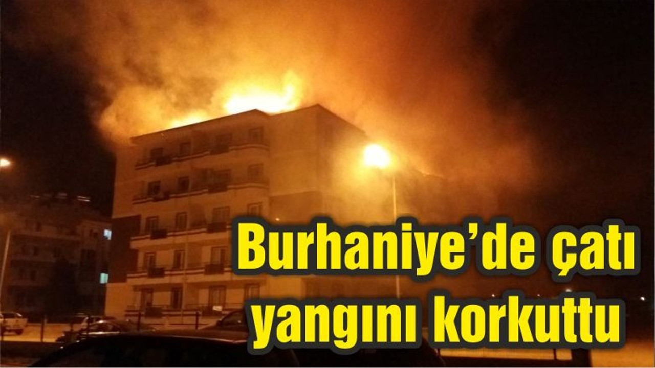 Burhaniye’de çatı yangını korkuttu
