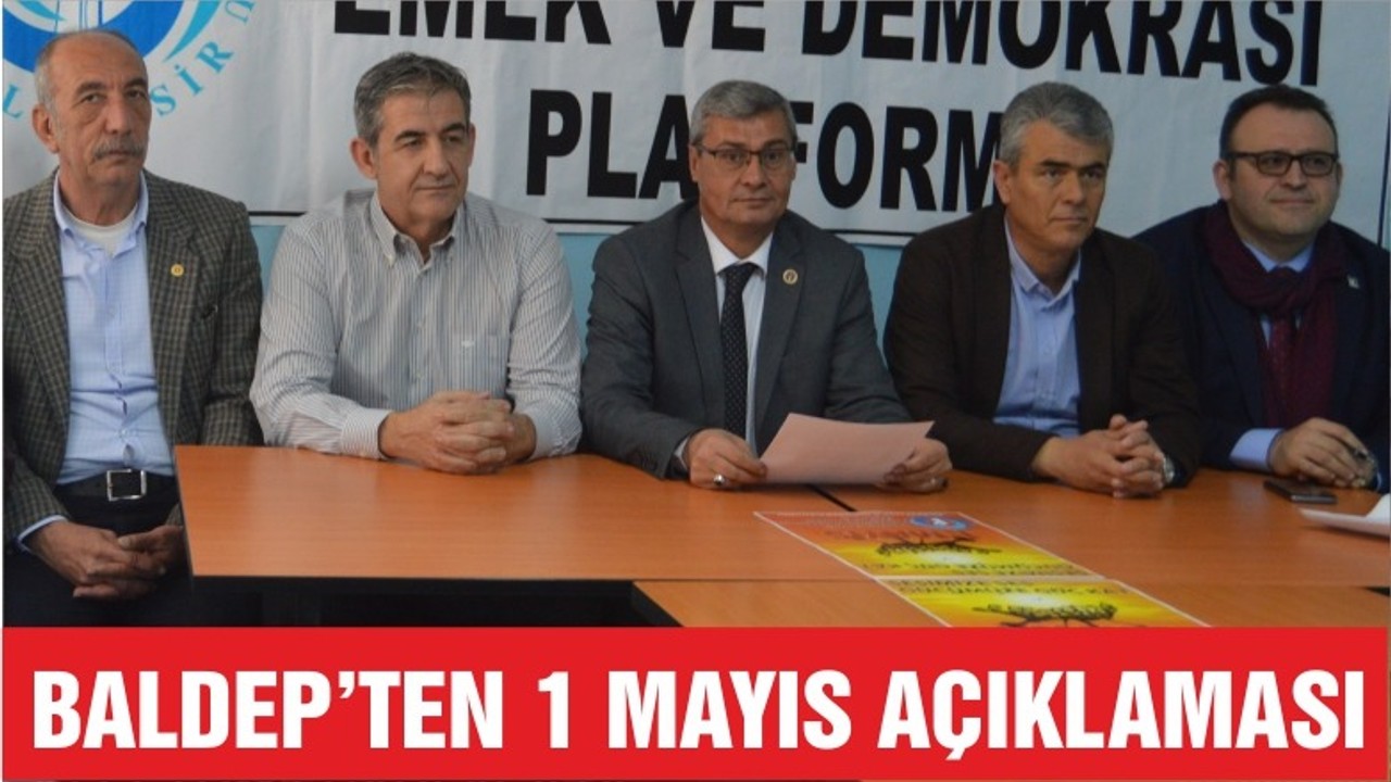DEMİRALP’TEN 1 MAYIS AÇIKLAMASI