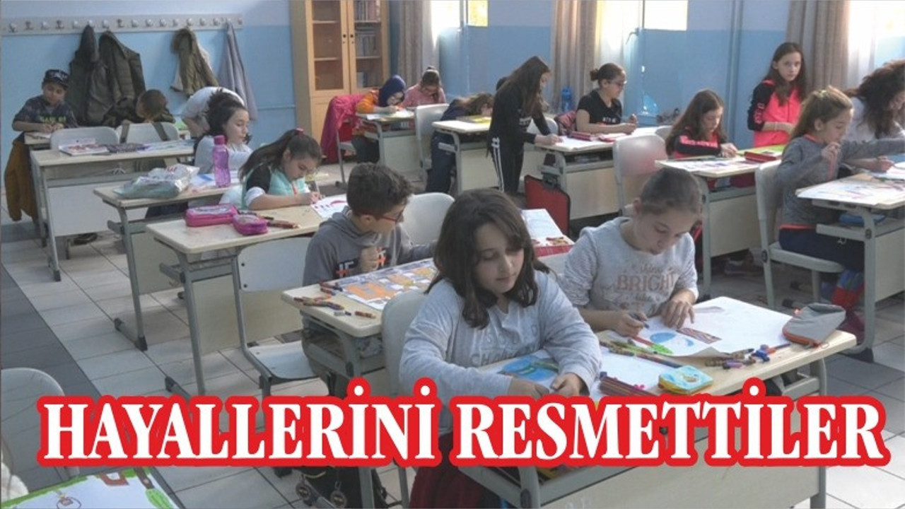 ÇOCUKLAR HAYAL ETTİKLERİ KENTLERİ RESMETTİLER