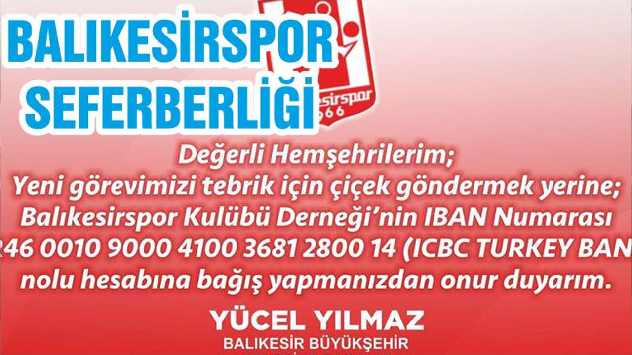 BALIKESİRSPOR SEFERBERLİĞİ