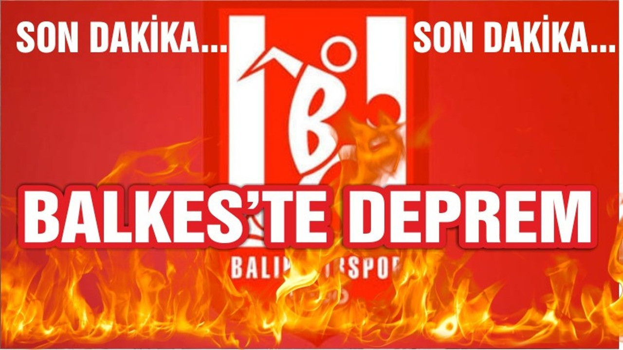 BALIKESİRSPOR'DA BEKLENMEDİK GELİŞME