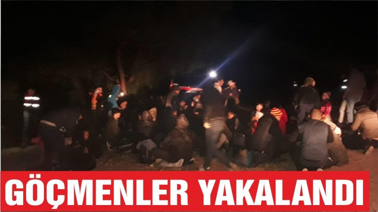 DÜZENSİZ GÖÇMENLER YAKALANDI