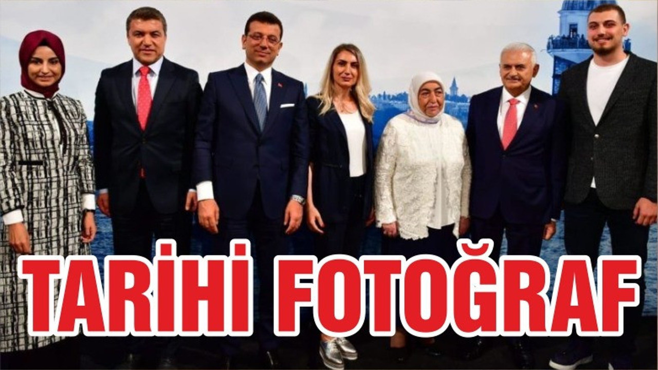 Yıldırım ve İmamoğlu’ndan yayın sonrası hatıra fotoğrafı
