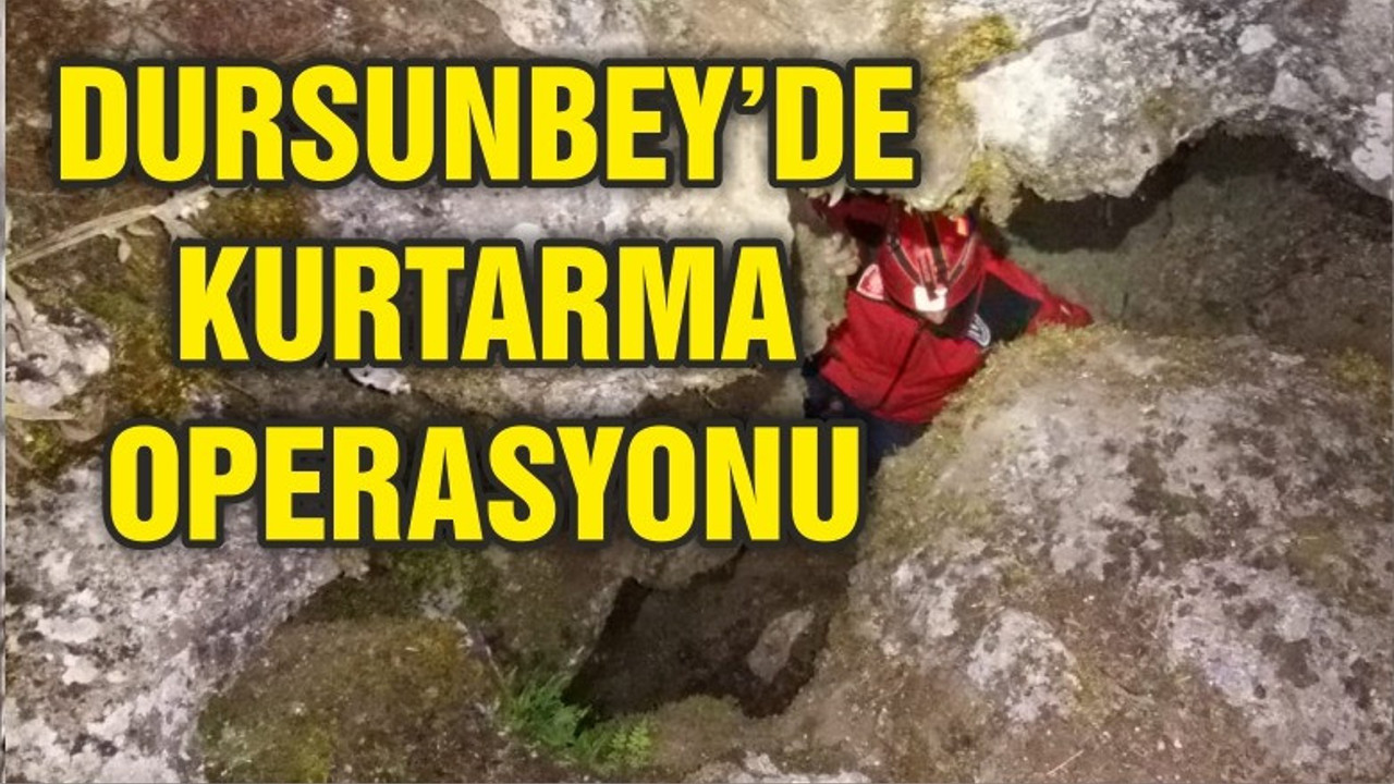 DURSUNBEY'DE KURTARMA OPERASYONU