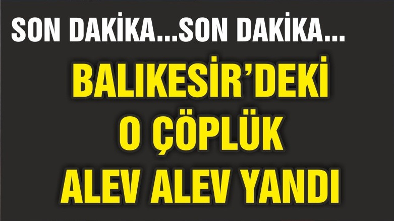 BALIKESİR'DEKİ O ÇÖPLÜK ALEV ALEV YANDI