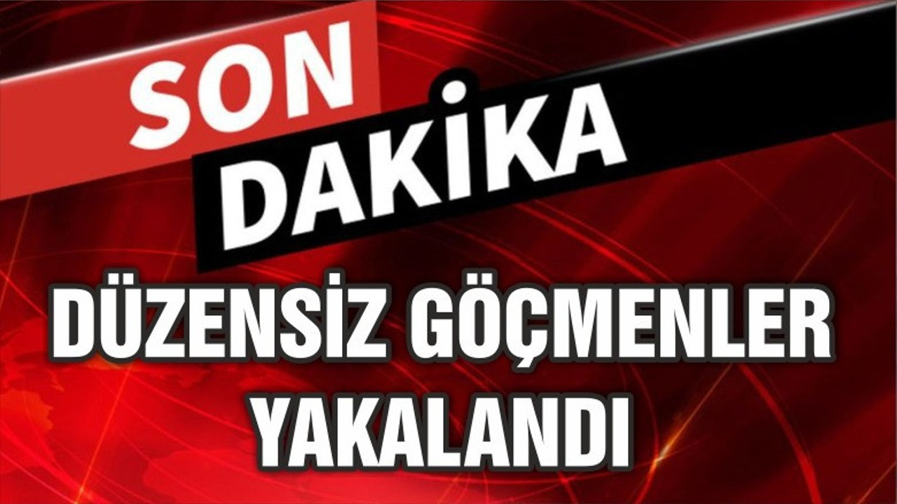 DÜZENSİZ GÖÇMENLER YAKALANDI