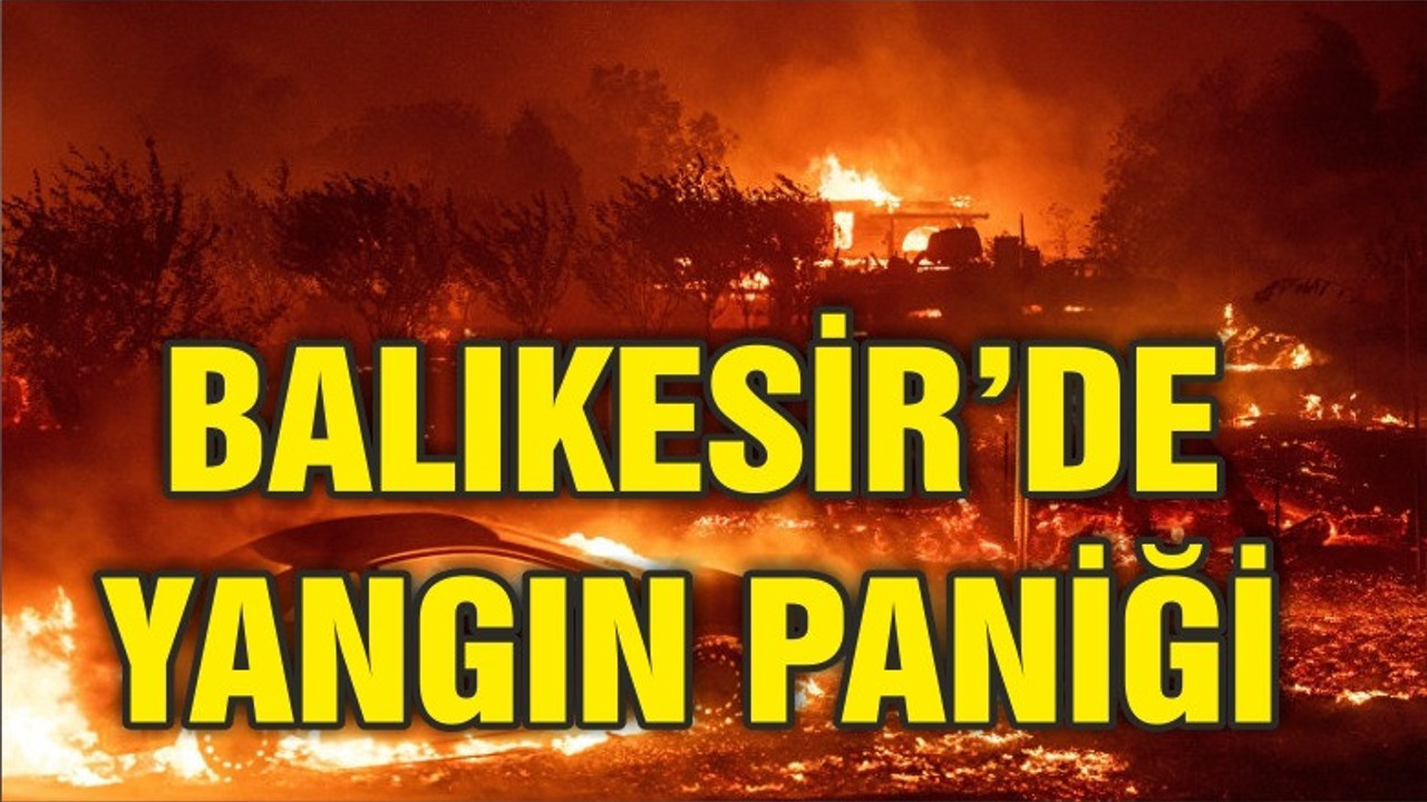 BALIKESİR'DE YANGIN PANİĞİ