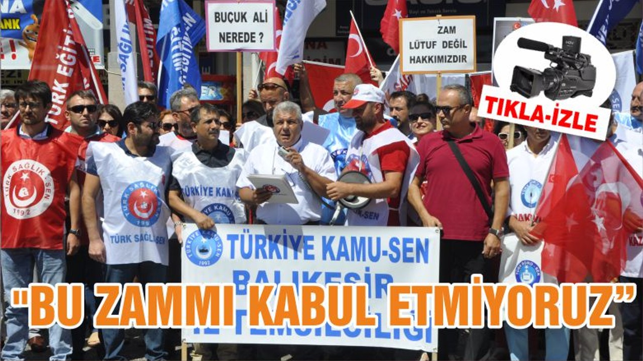"BU ZAMMI KABUL ETMİYORUZ"