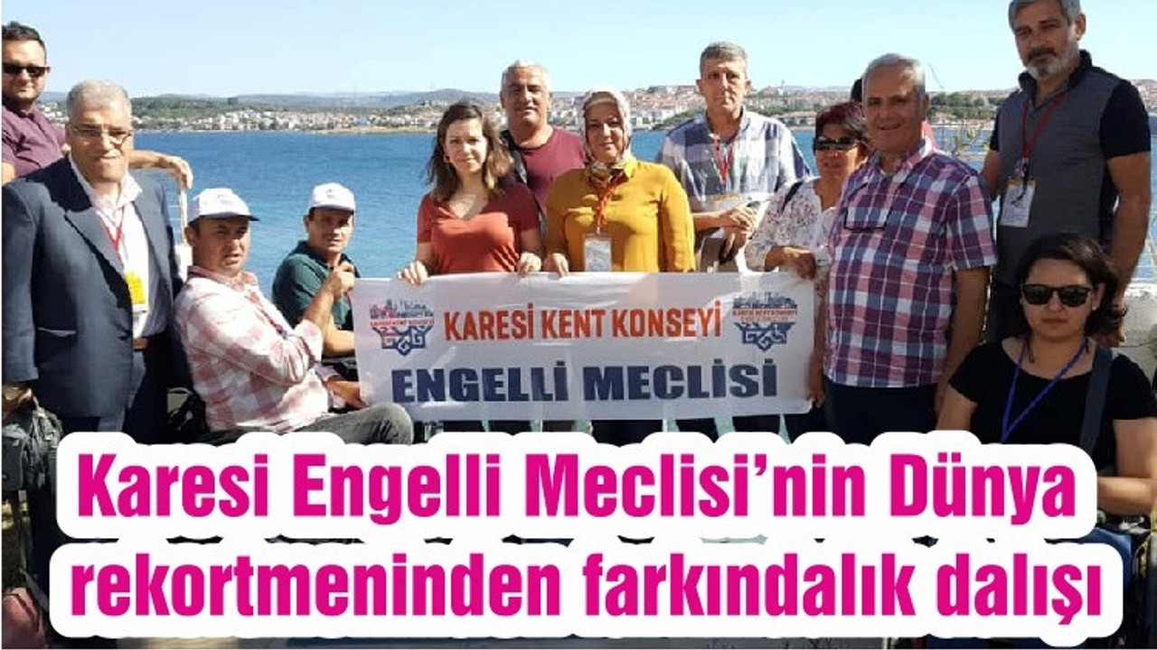 Karesi Engelli Meclisi’nin Dünya rekortmeninden farkındalık dalışı