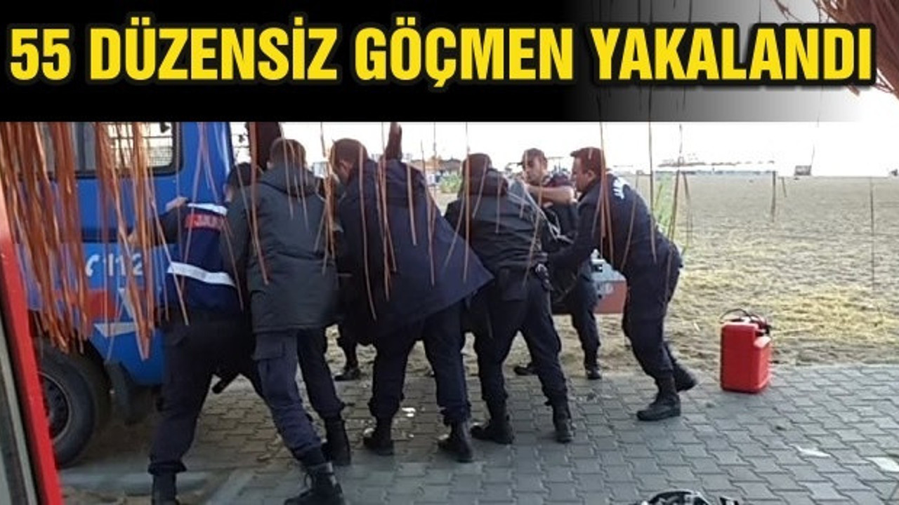 55 DÜZENSİZ GÖÇMEN YAKALANDI